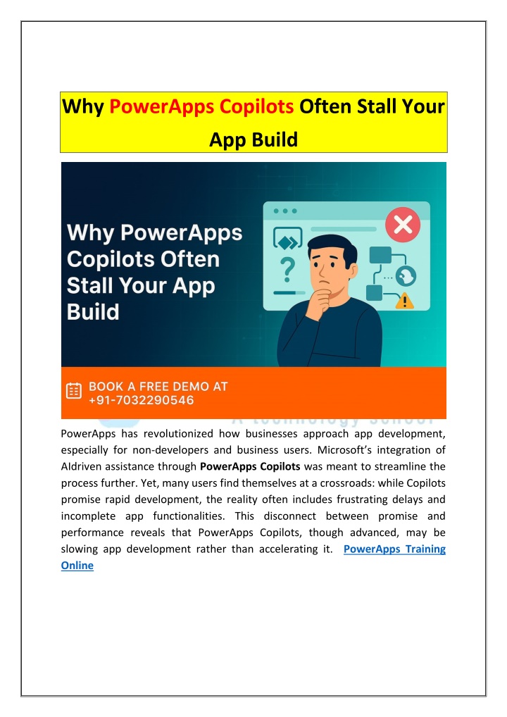 why powerapps copilots often stall your