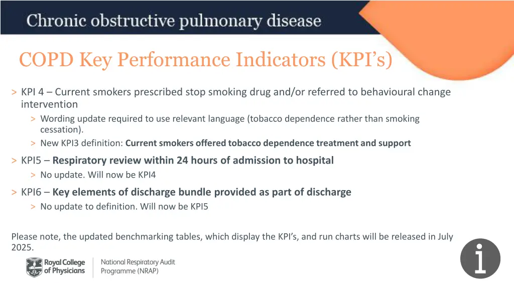 copd key performance indicators kpi s