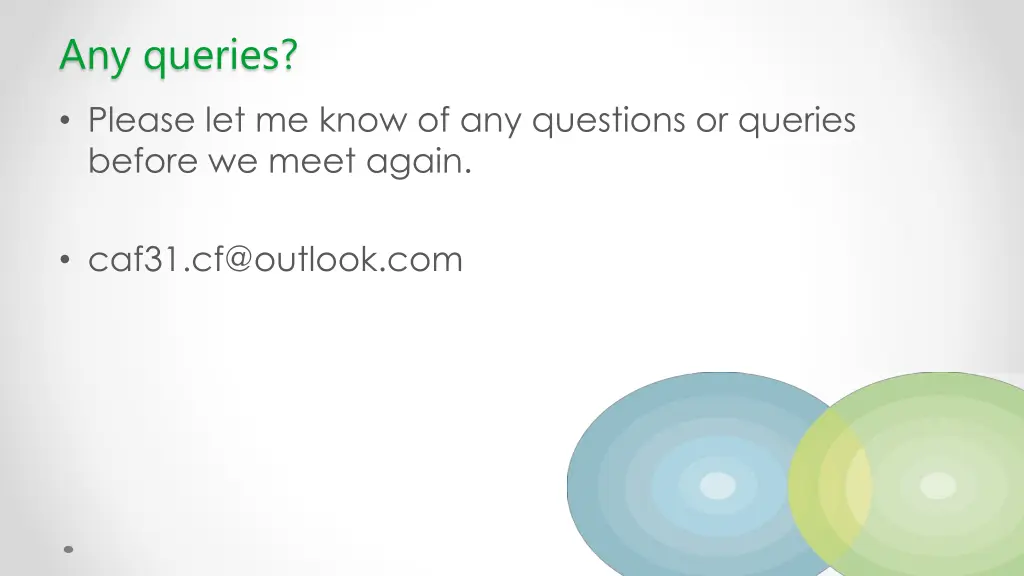 any queries