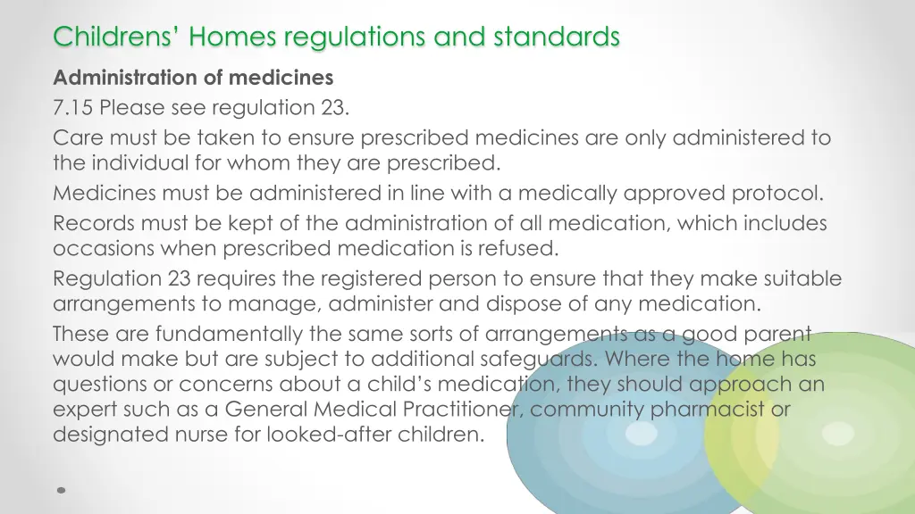 childrens homes regulations and standards
