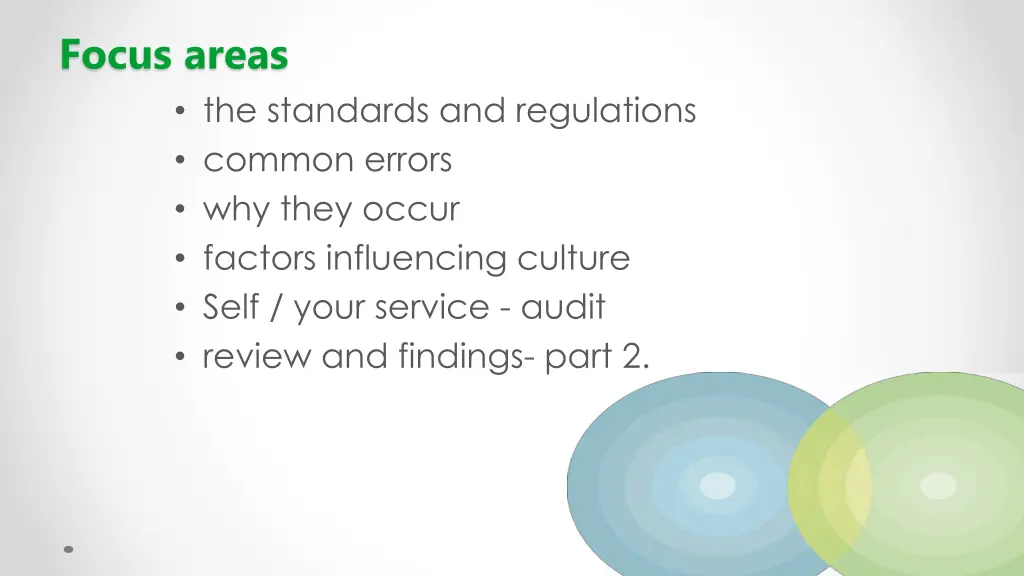 focus areas
