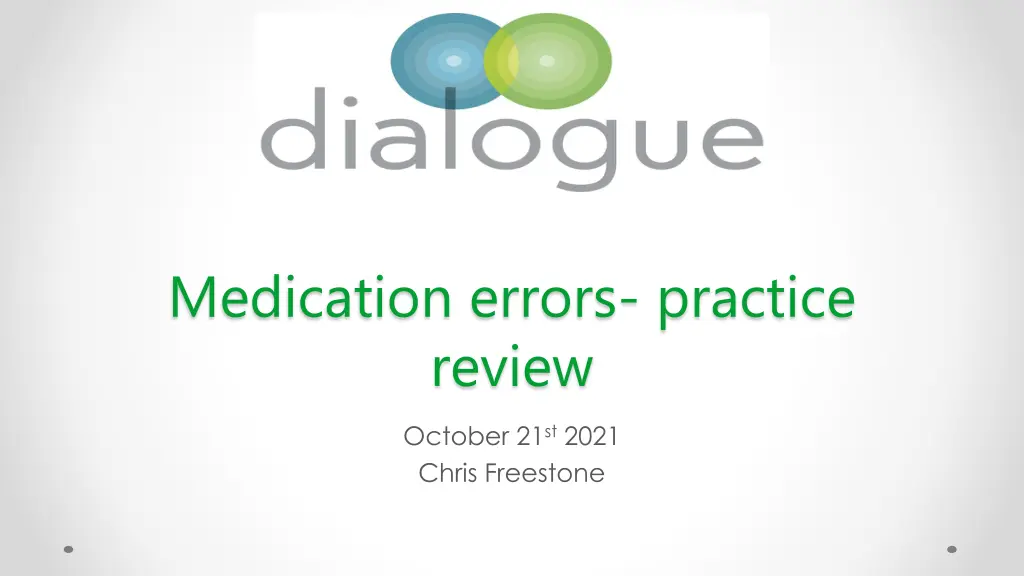 medication errors practice review