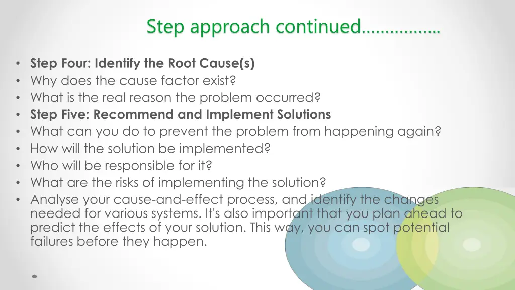 step approach continued 1