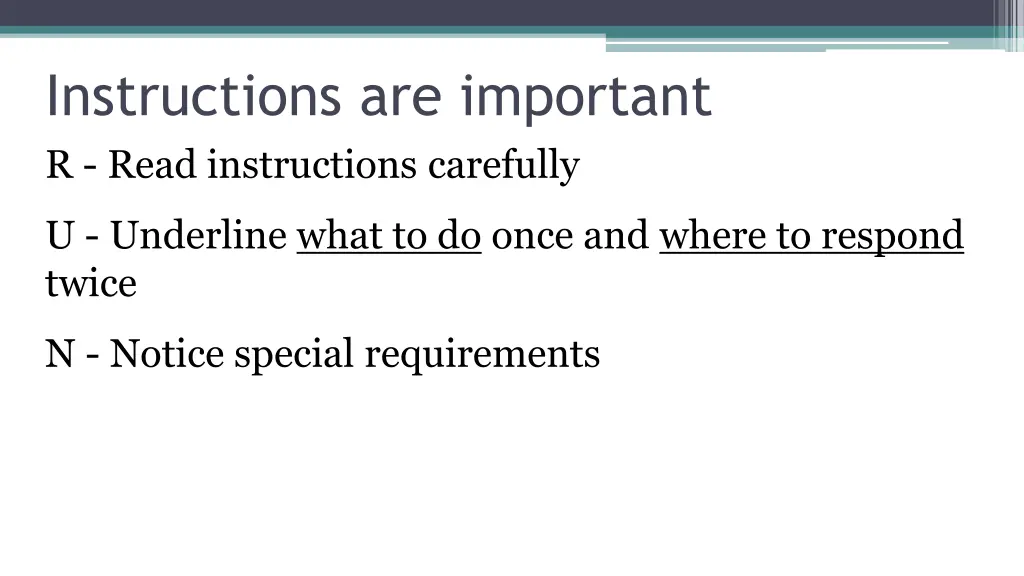 instructions are important r read instructions