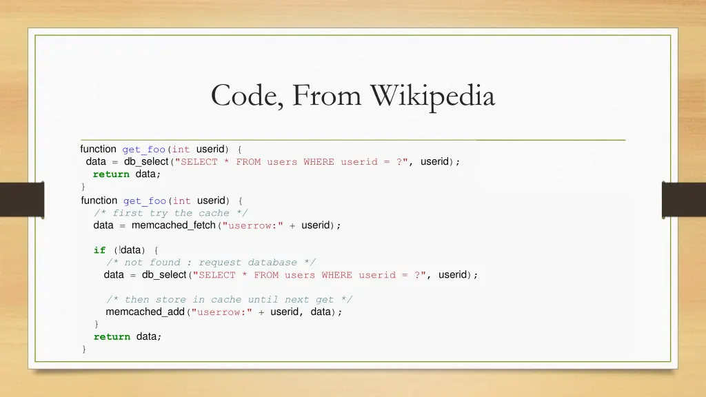 code from wikipedia