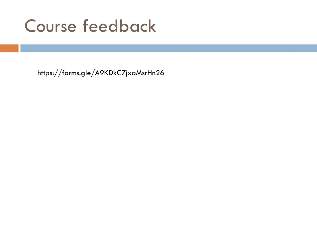 course feedback