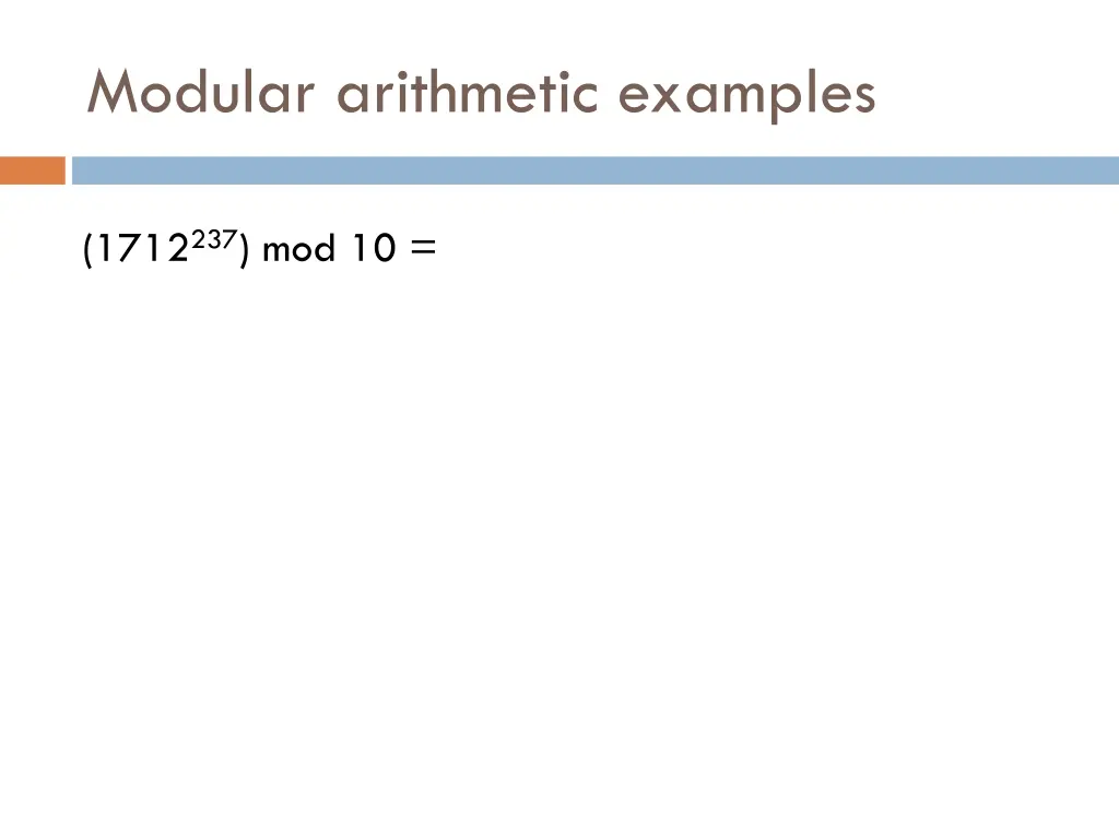 modular arithmetic examples 4