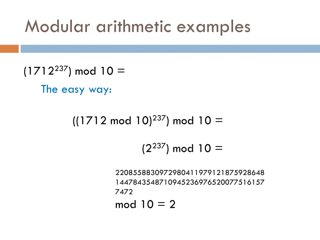 modular arithmetic examples 6