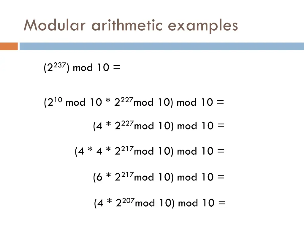 modular arithmetic examples 7
