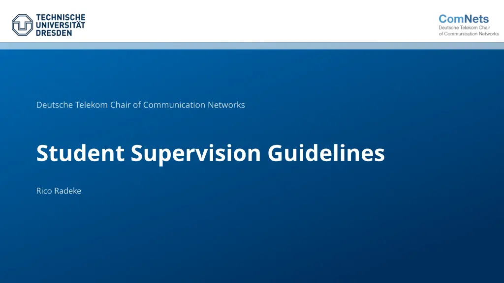 student supervision guidelines