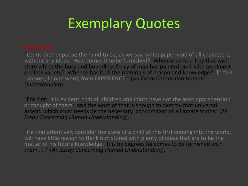 exemplary quotes