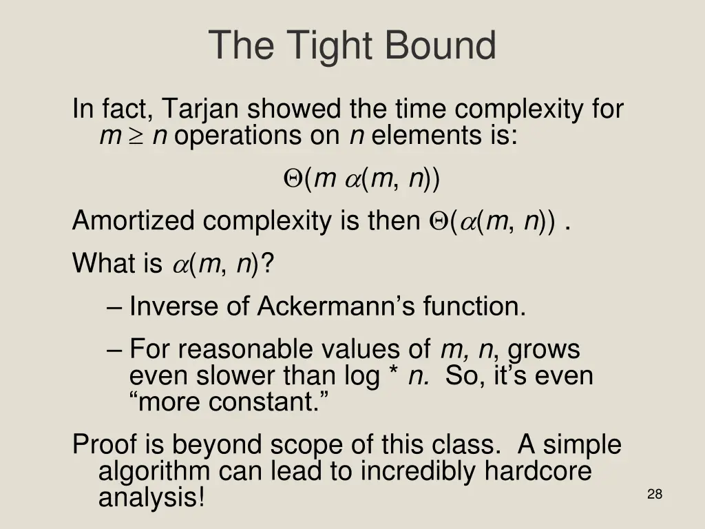 the tight bound