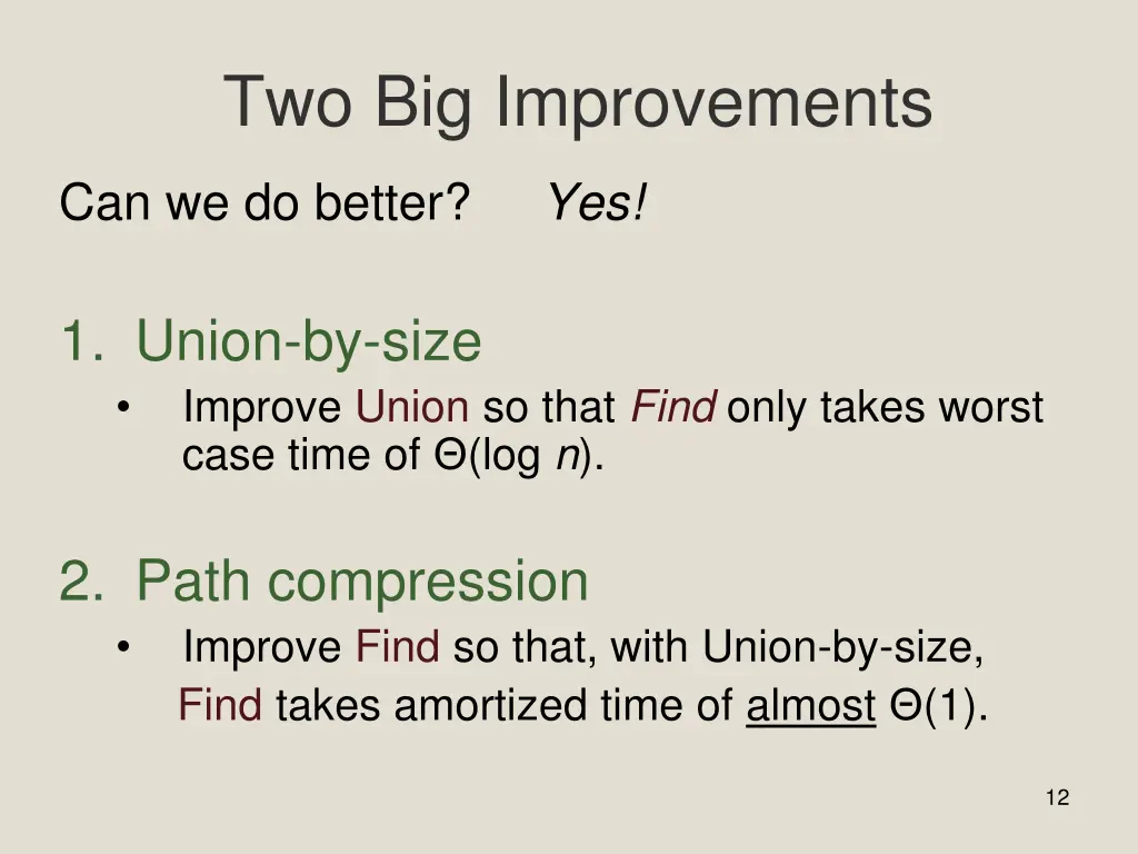 two big improvements