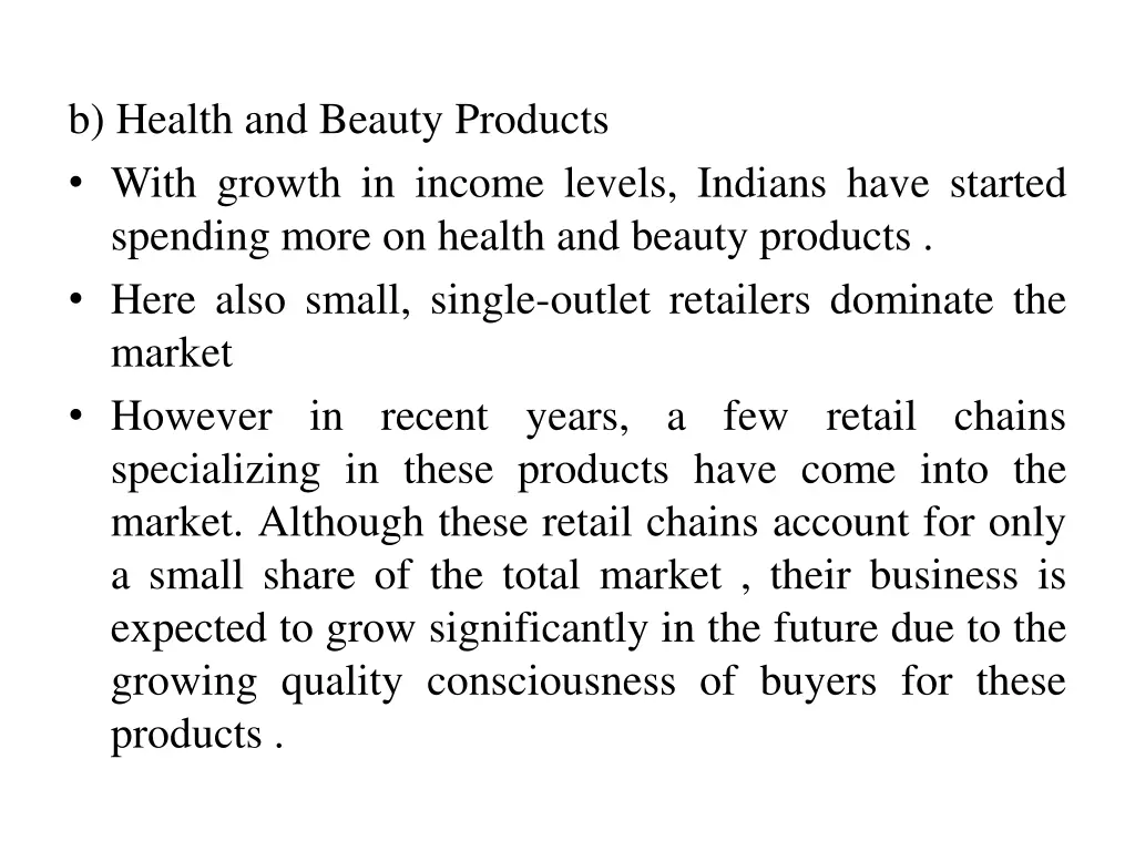 b health and beauty products with growth
