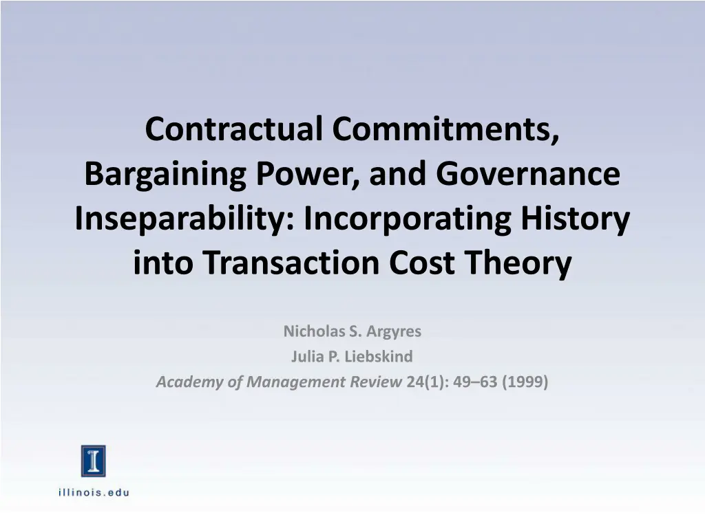 contractual commitments bargaining power