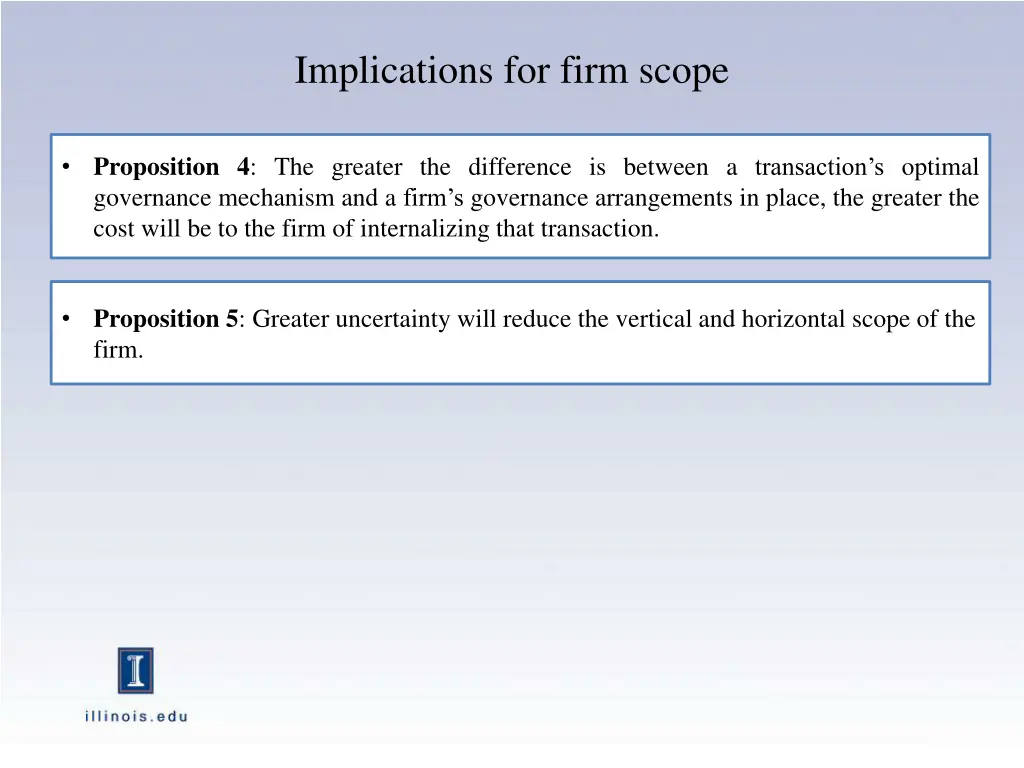 implications for firm scope