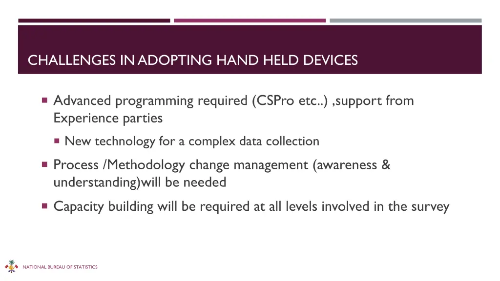 challenges in adopting hand held devices