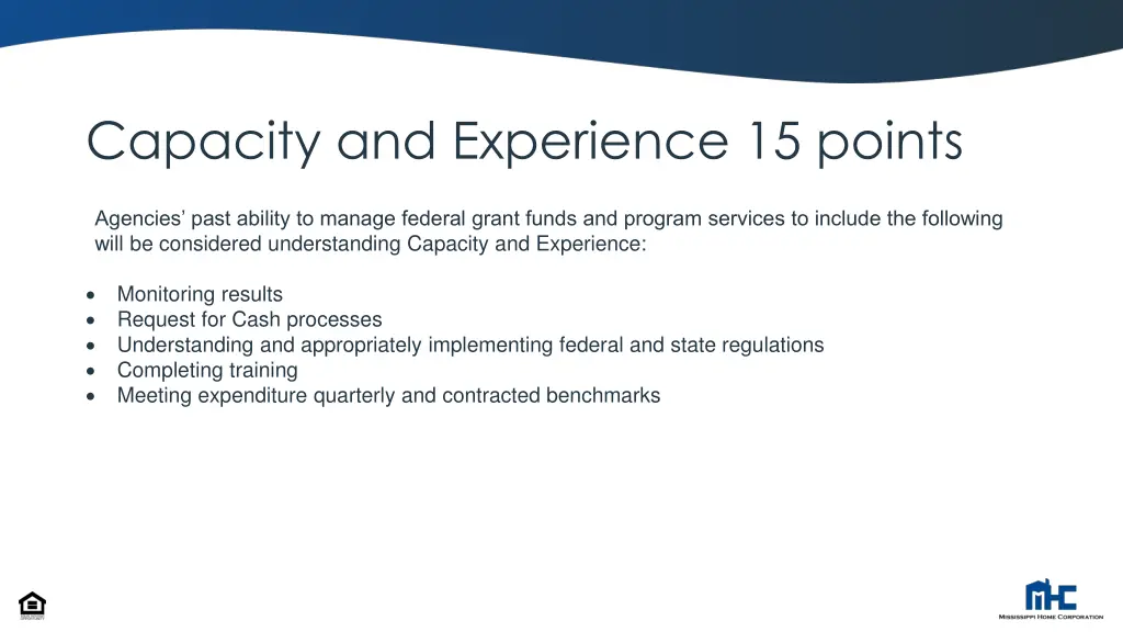 capacity and experience 15 points 1