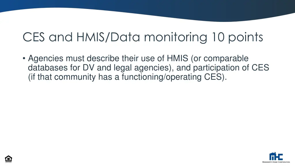 ces and hmis data monitoring 10 points