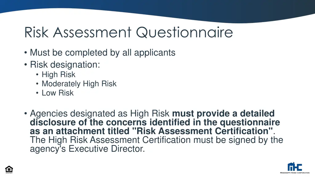 risk assessment questionnaire
