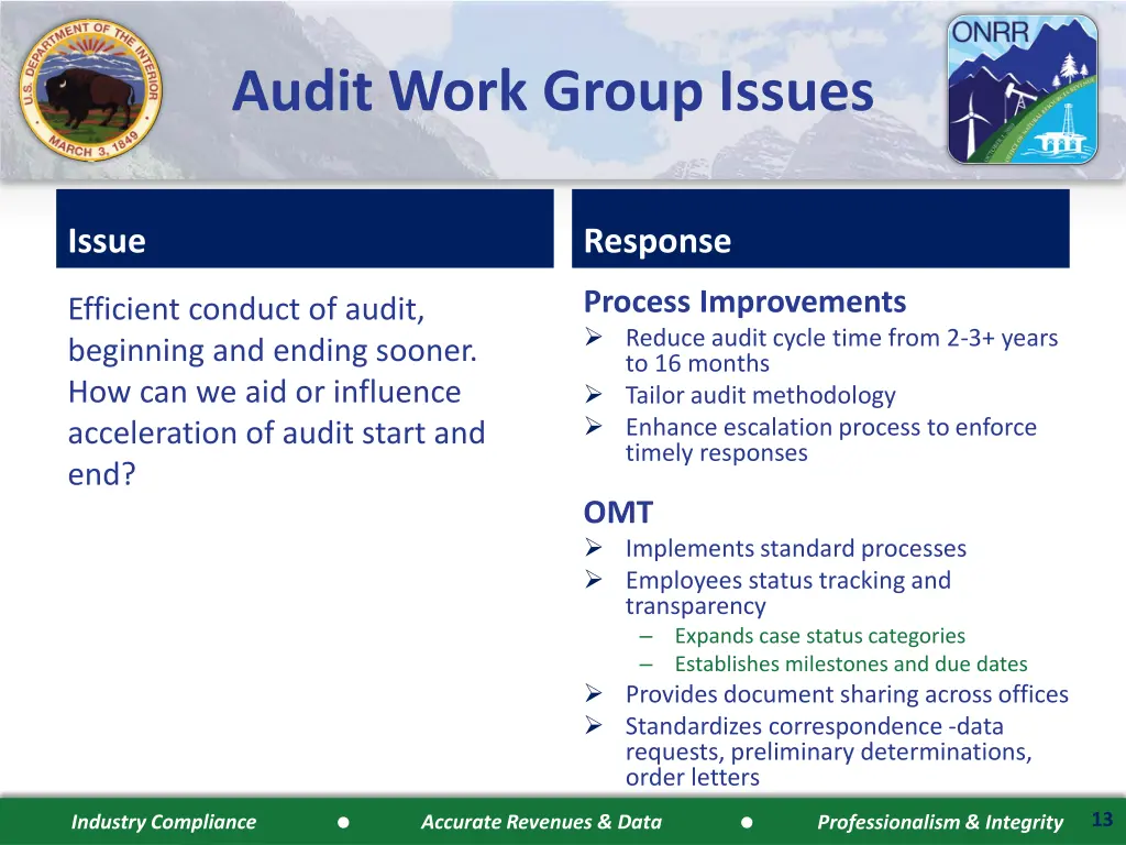 audit work group issues 2