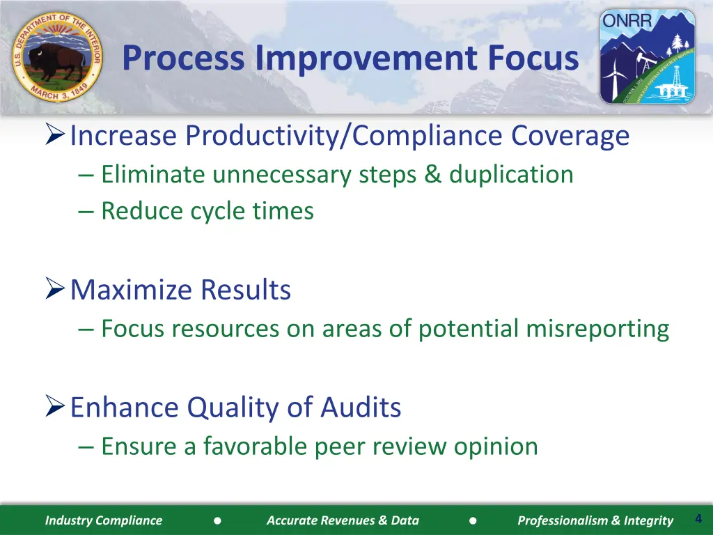 process improvement focus