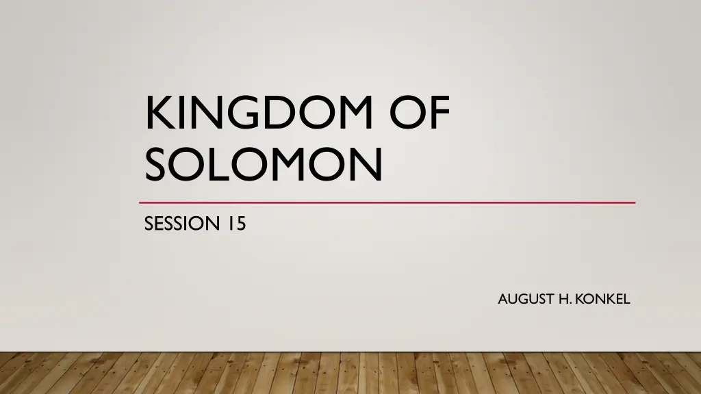 kingdom of solomon