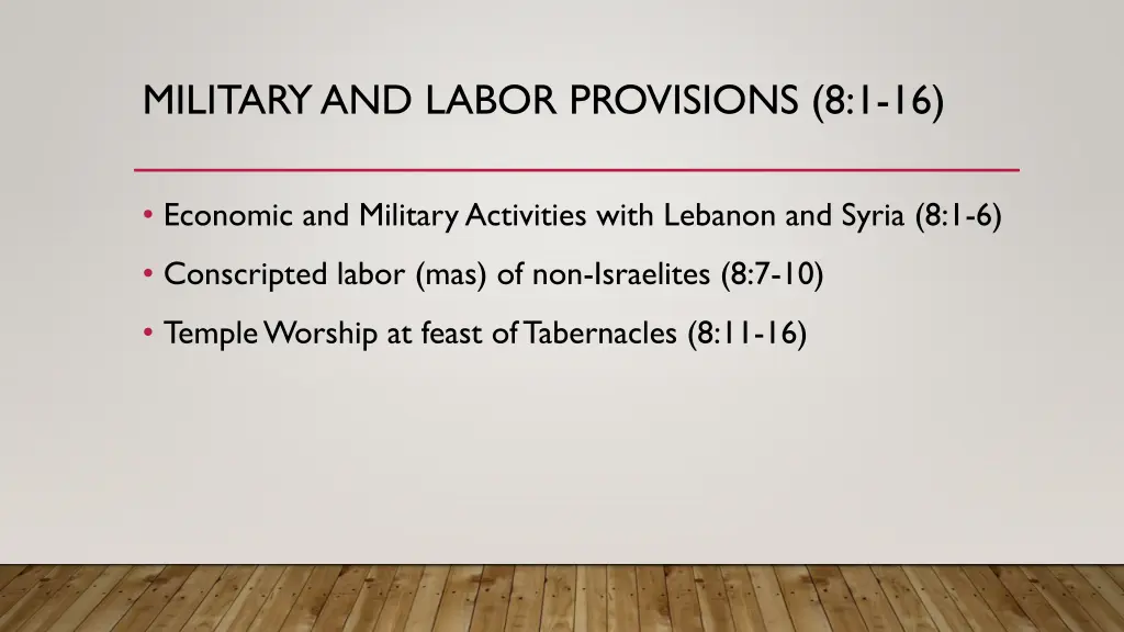 military and labor provisions 8 1 16