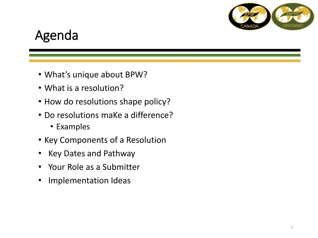 agenda agenda