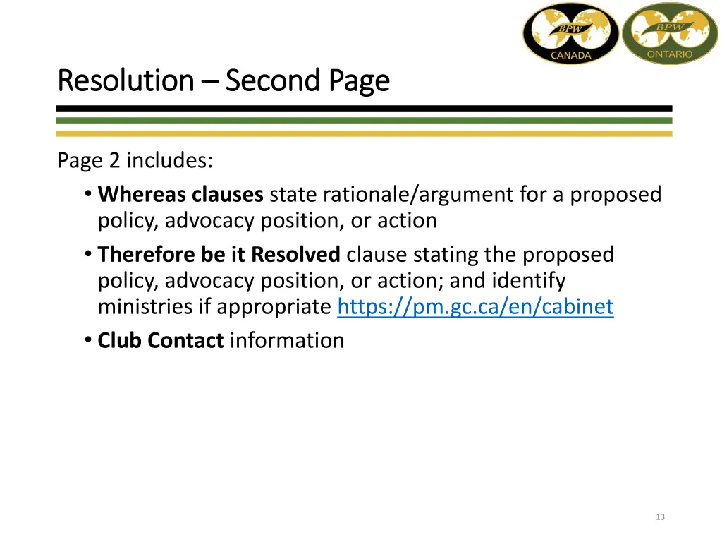resolution resolution second page