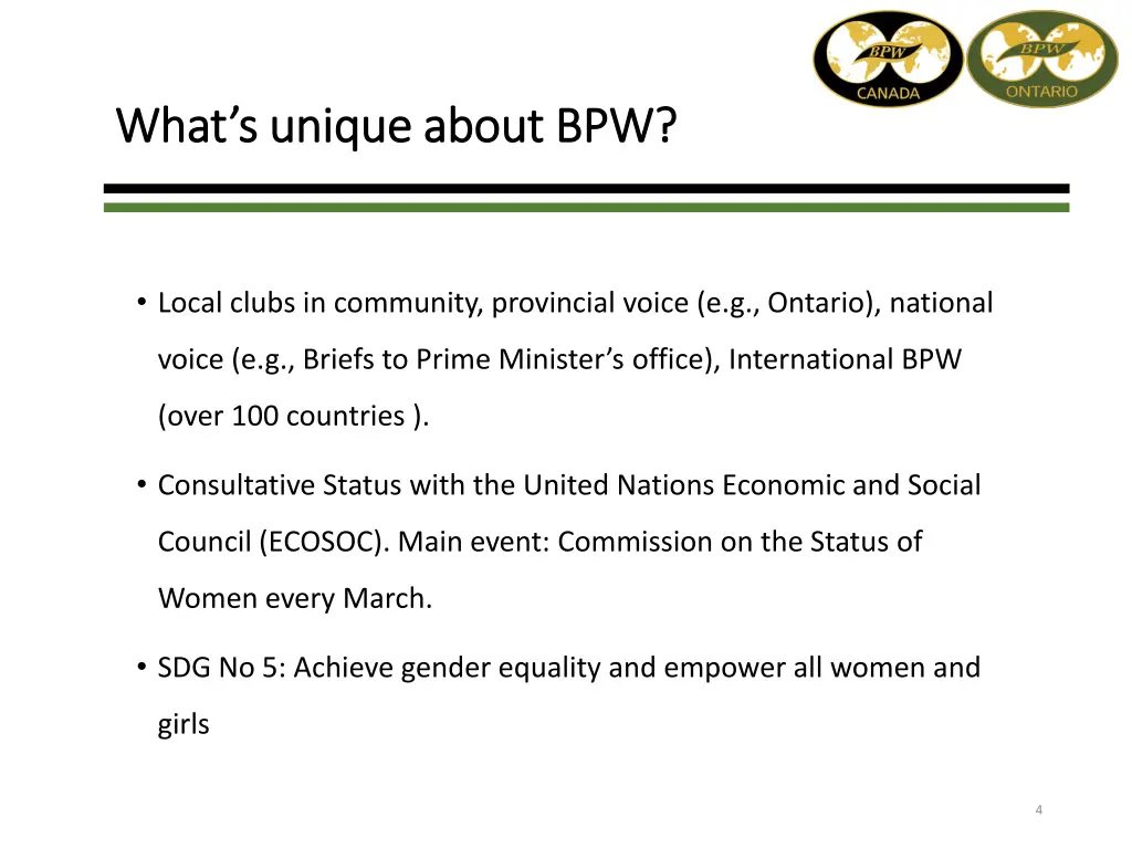 what s unique about bpw what s unique about bpw 1