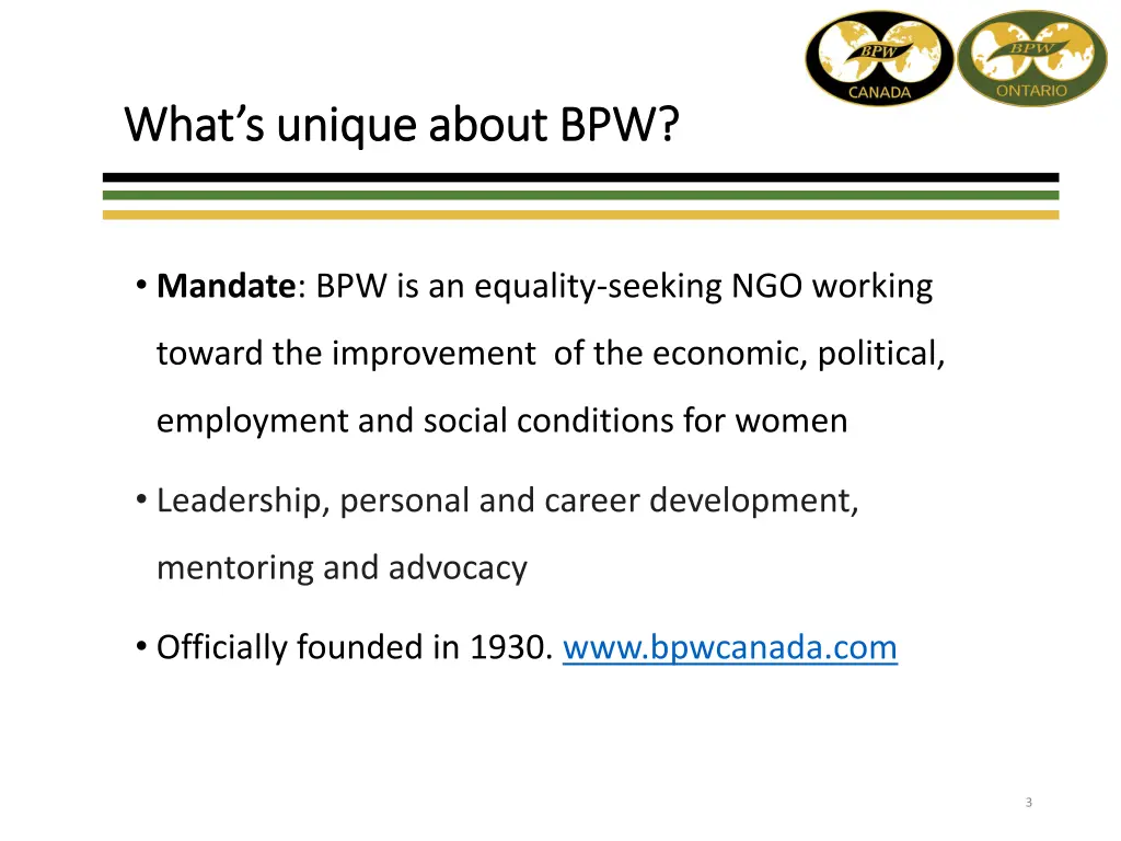 what s unique about bpw what s unique about bpw