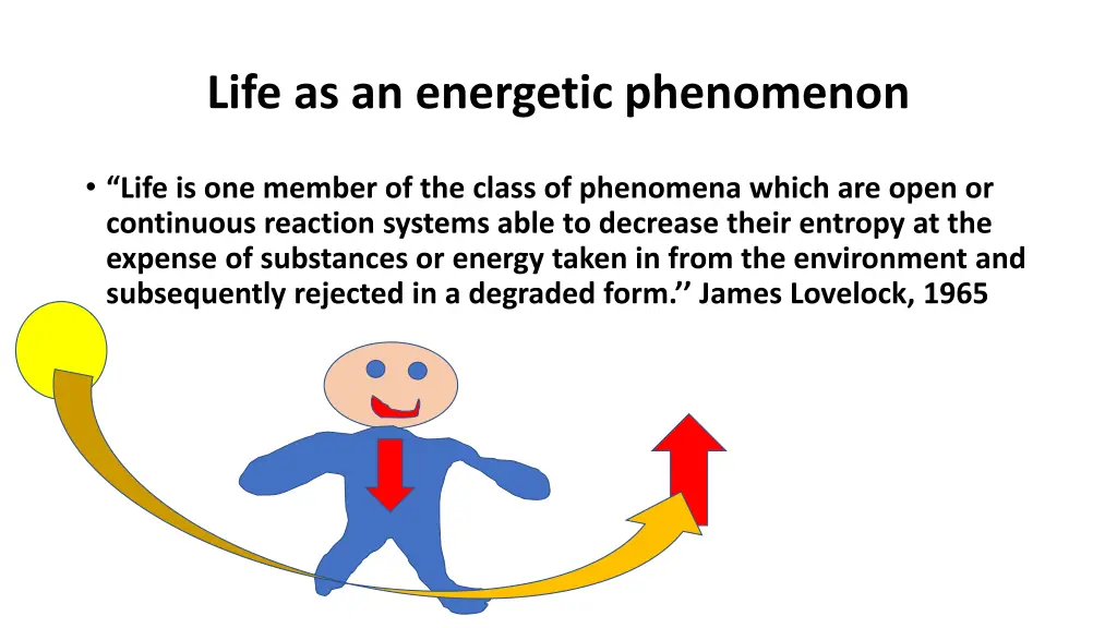 life as an energetic phenomenon