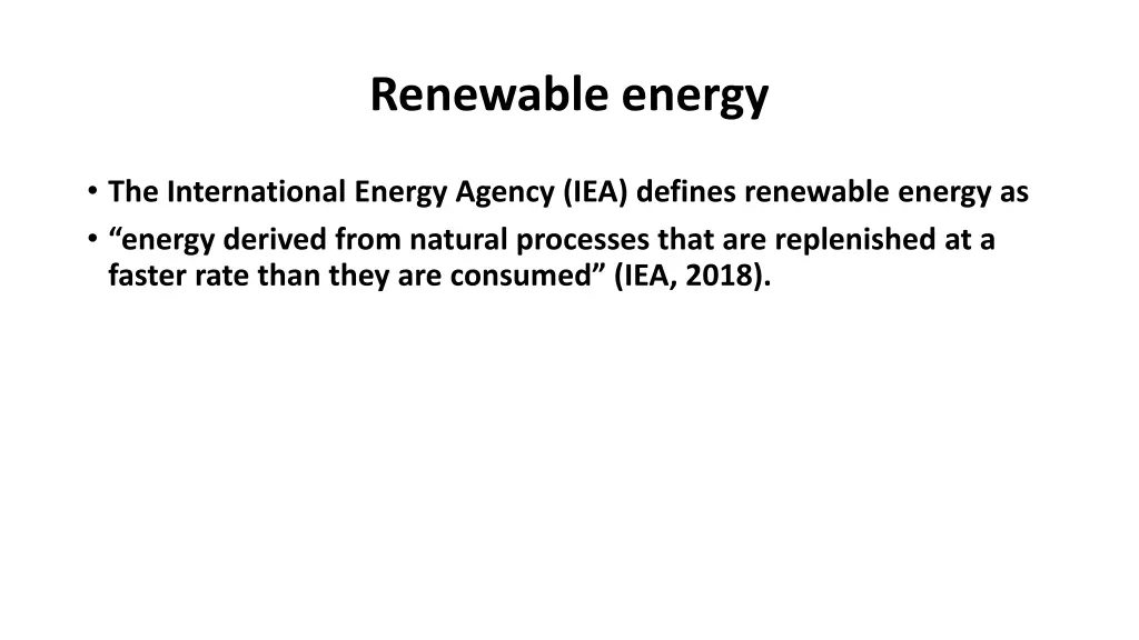 renewable energy