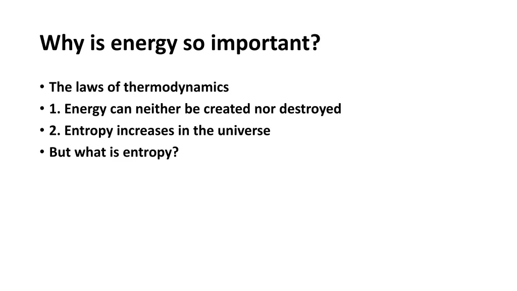 why is energy so important