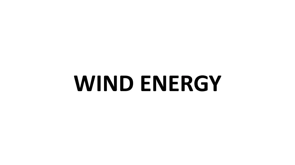 wind energy