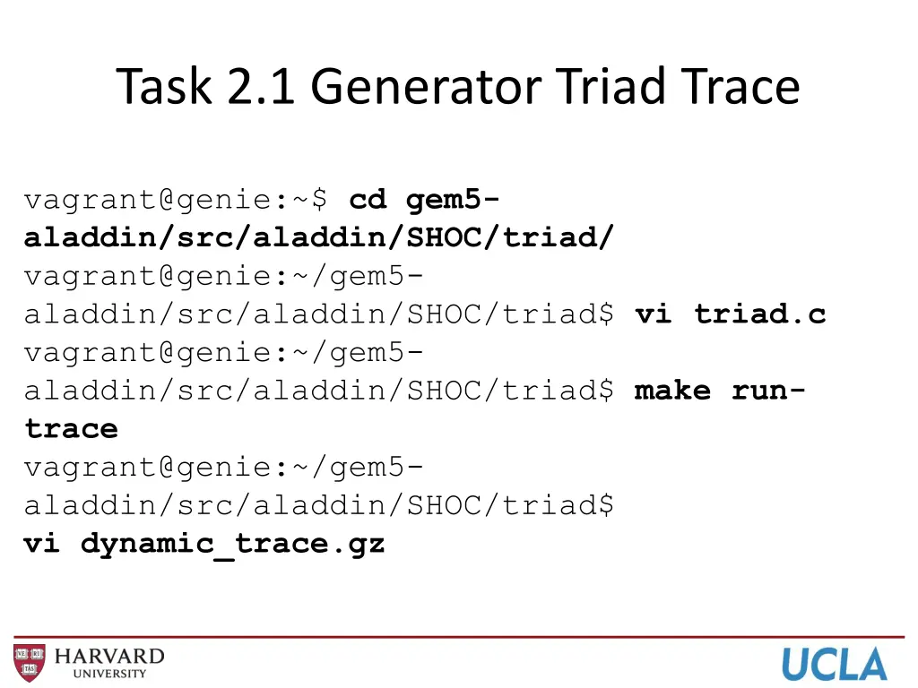 task 2 1 generator triad trace
