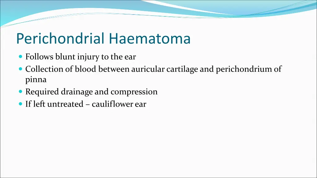 perichondrial haematoma