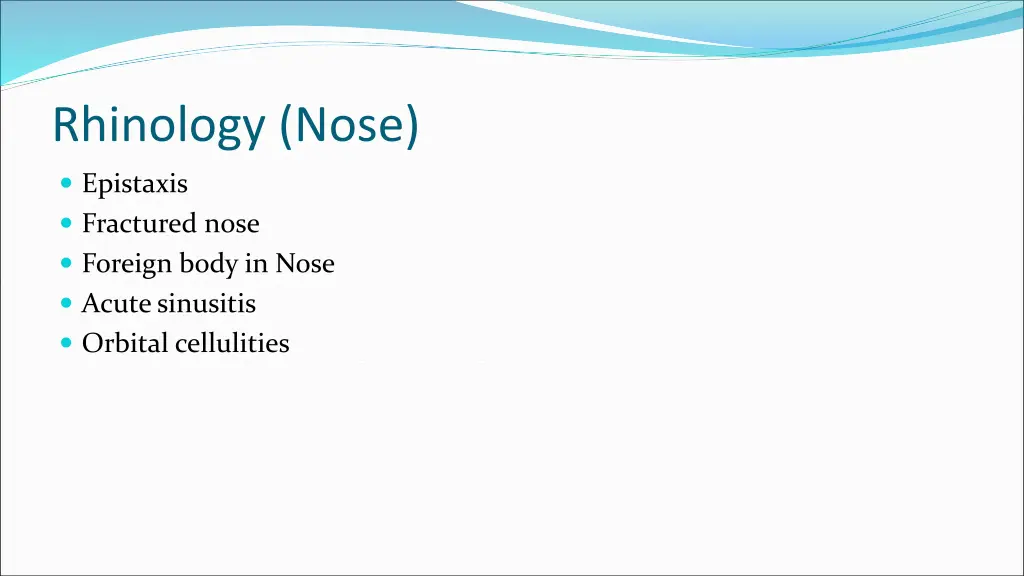 rhinology nose