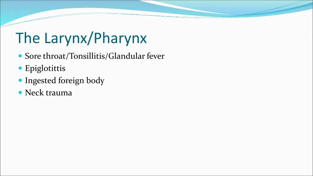 the larynx pharynx