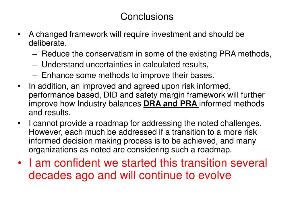 conclusions