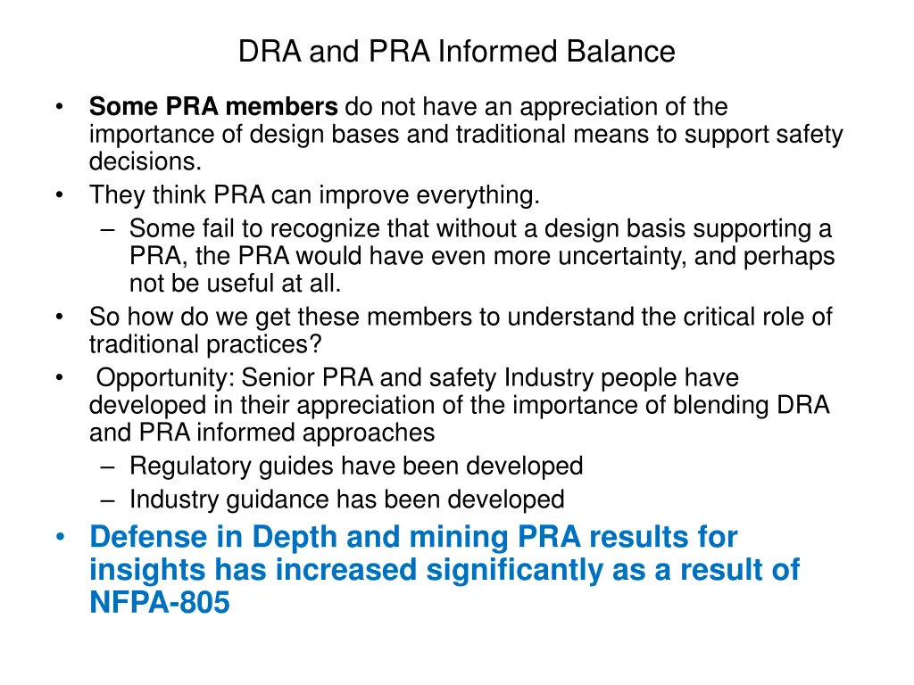 dra and pra informed balance