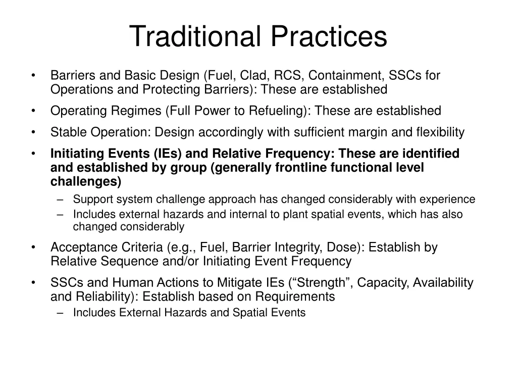 traditional practices