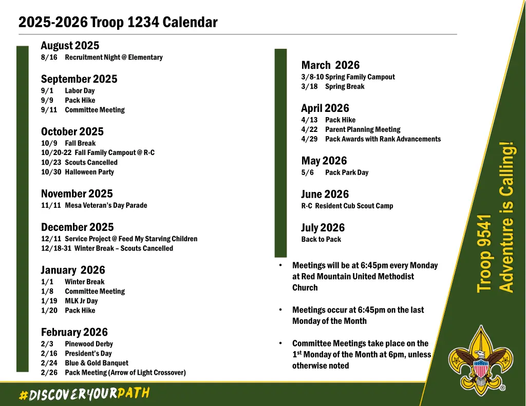 2025 2026 troop 1234 calendar 1