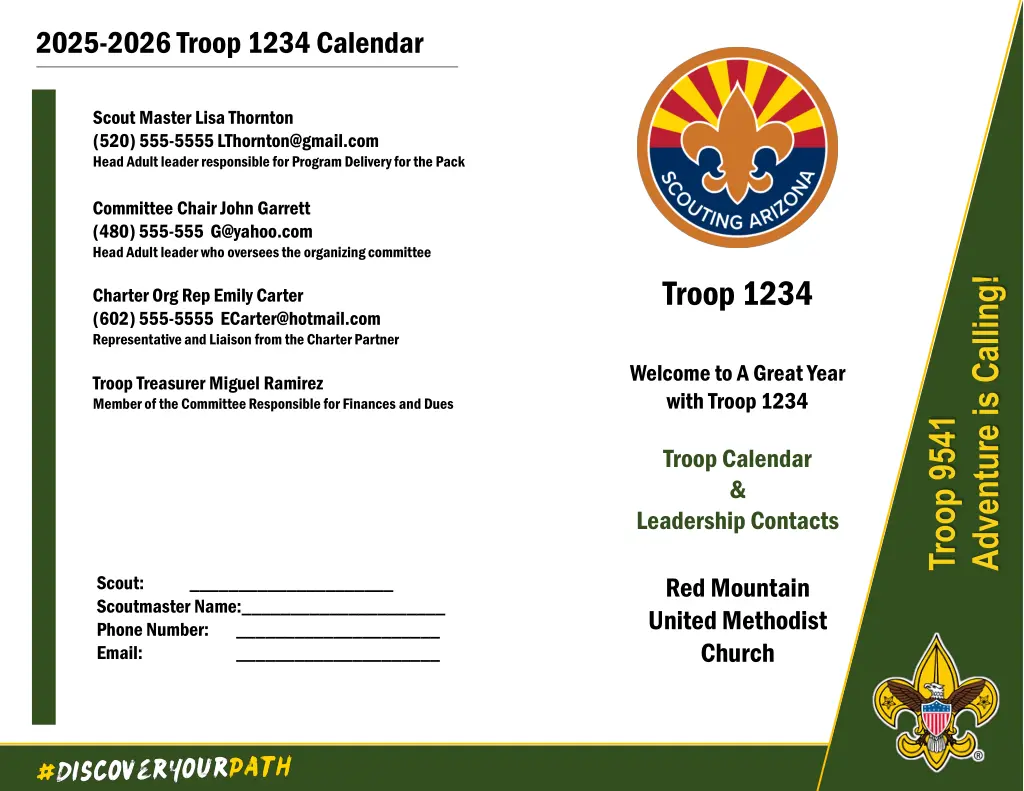 2025 2026 troop 1234 calendar