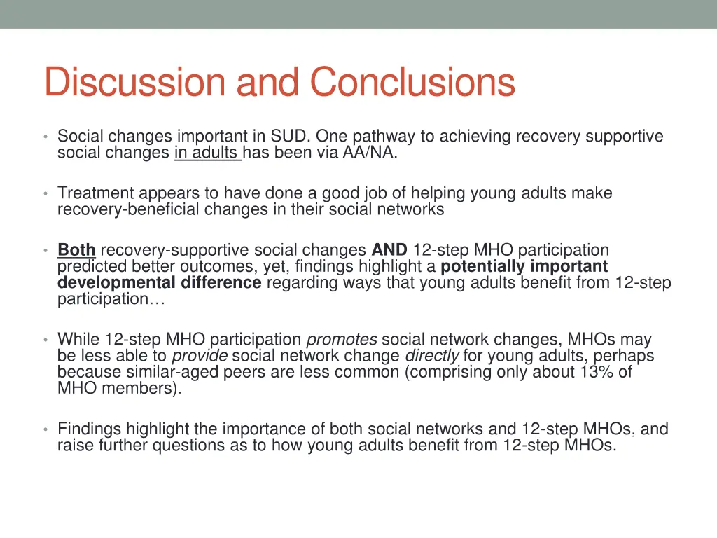 discussion and conclusions