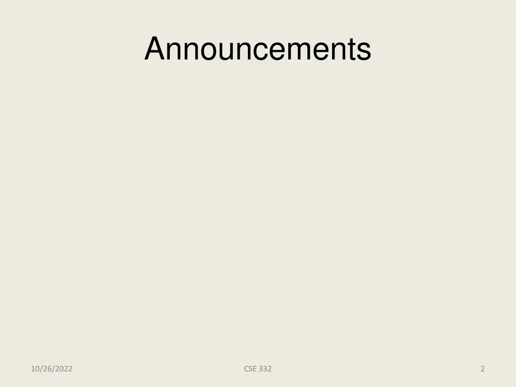 announcements