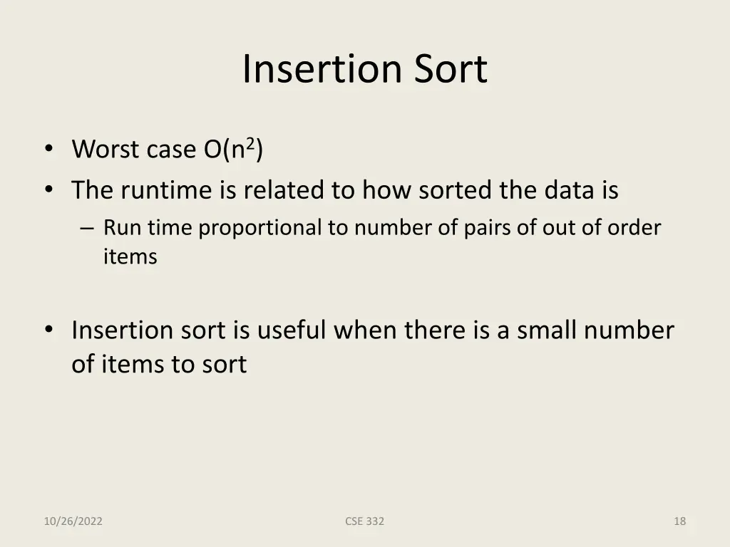 insertion sort 1