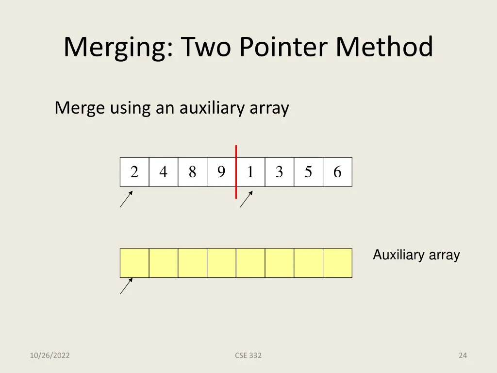 merging two pointer method