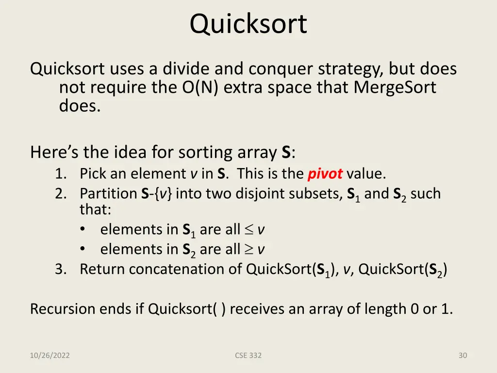 quicksort